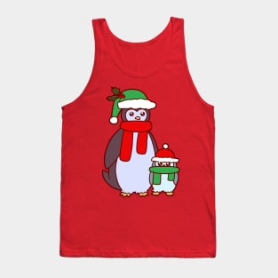 Mama and Baby Christmas Penguins Tank Top